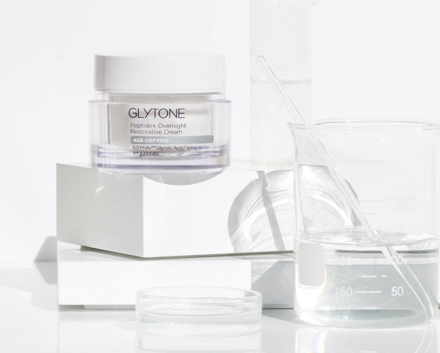 New box Glytone peptide overnight restorative cream 50 hot g exp. 05/23